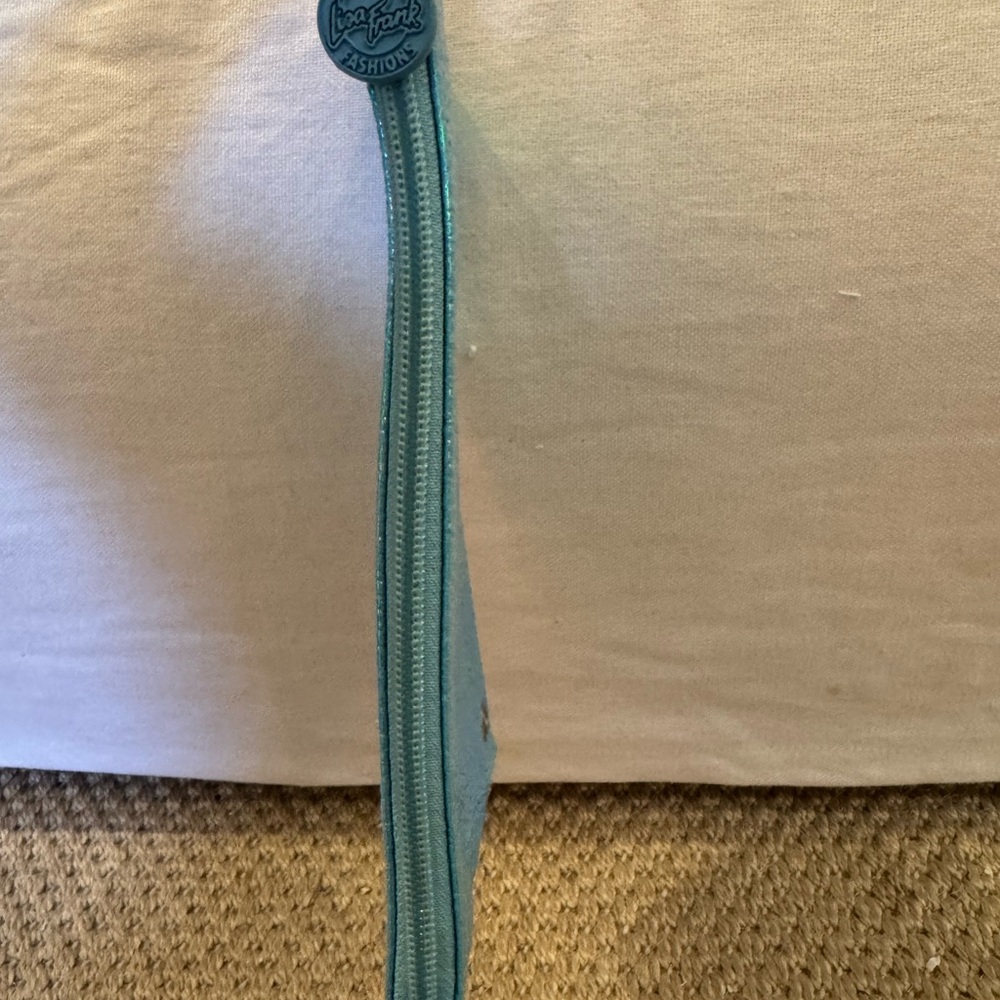 RARE Vtg Lisa Frank Mermaid Blue Iridescent 3 Ring Zip Up. New no tags. Rare! - Picture 3 of 8